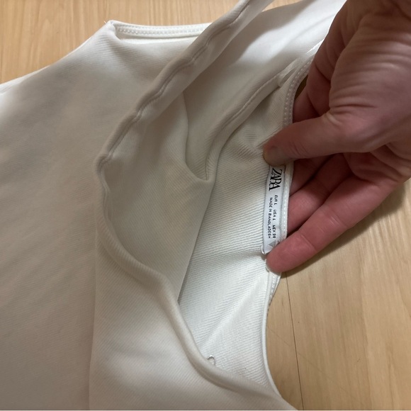 Zara White One-Shoulder Cut-Out Dress - Picture 2 of 4